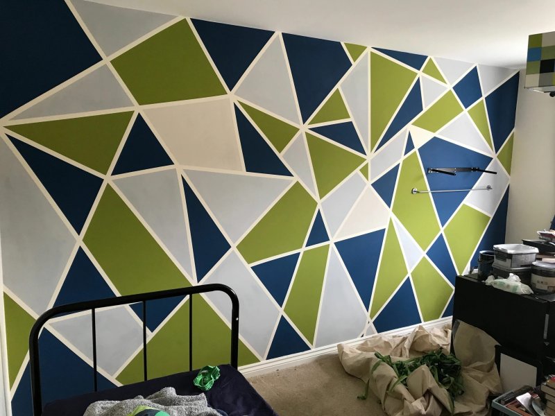 Geometric patterns on the walls