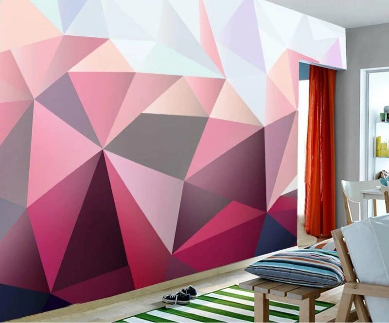 Geometric shapes on the wall