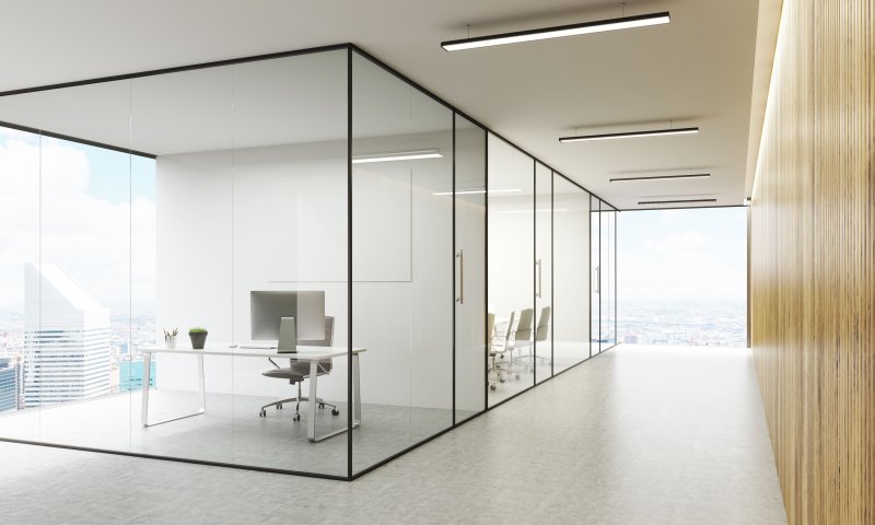 Glass partitions Office