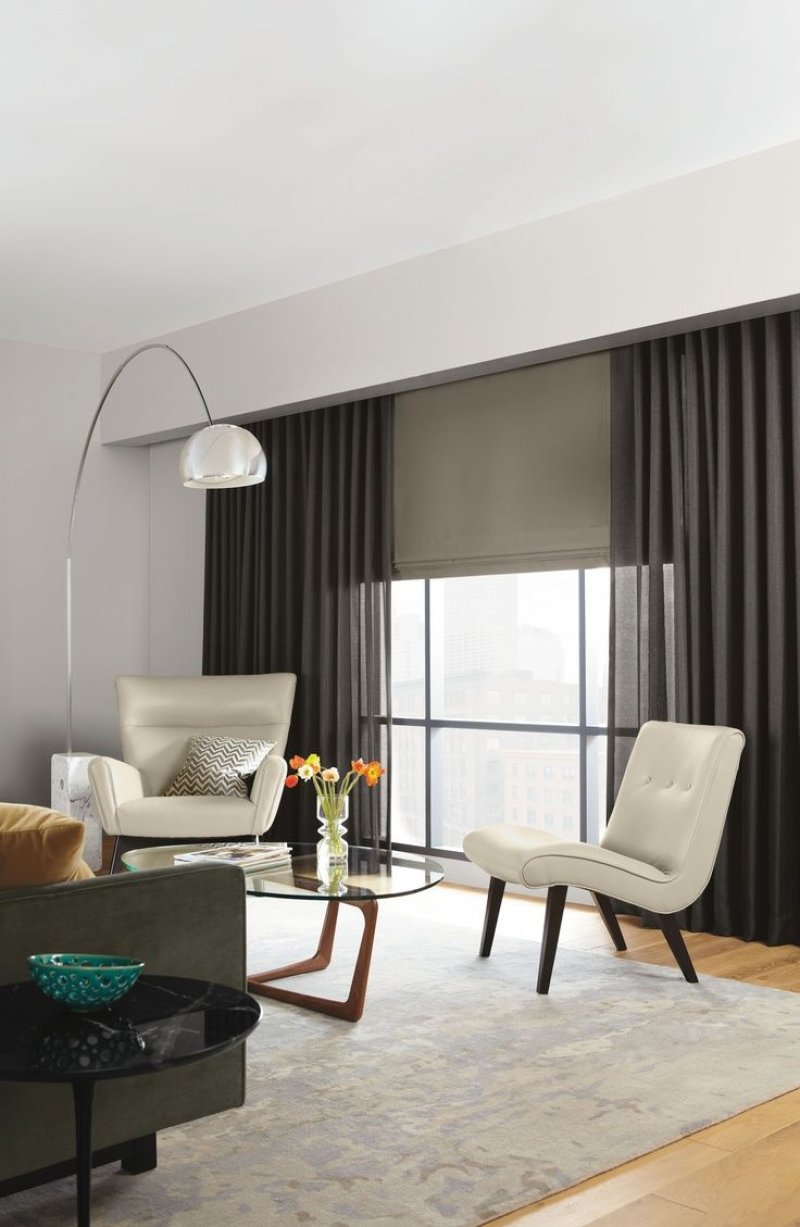 Living room curtains in a modern style