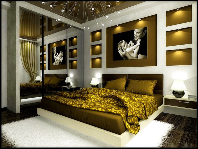 Bedrooms in modern style