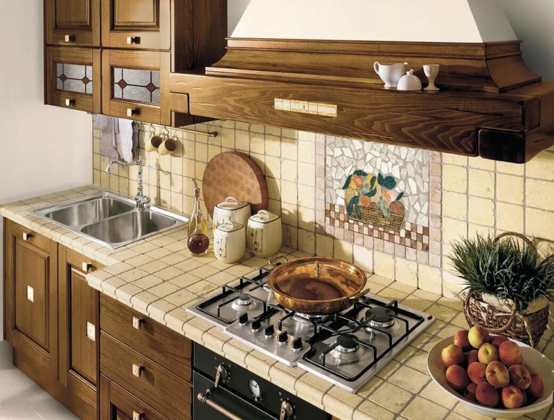 Kitchen tiles per apron