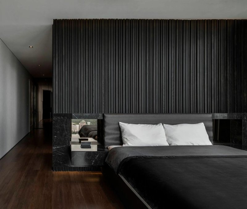 Black Wall in the bedroom