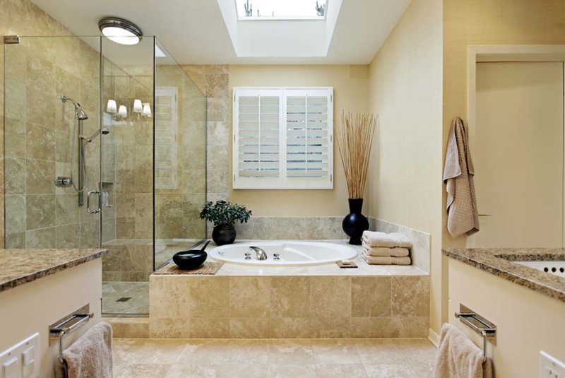 Bathroom design in a private house