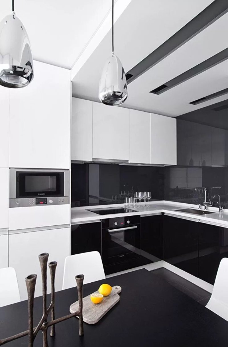 Black white kitchen