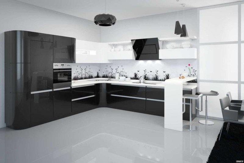 Kitchen Modern white gloss