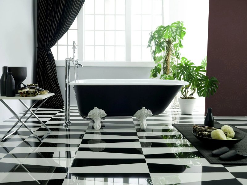 Black white tiles