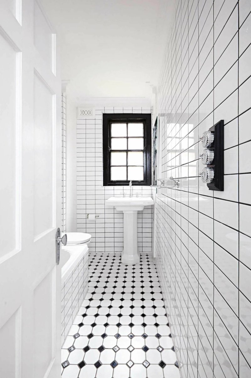 Bathroom white tile