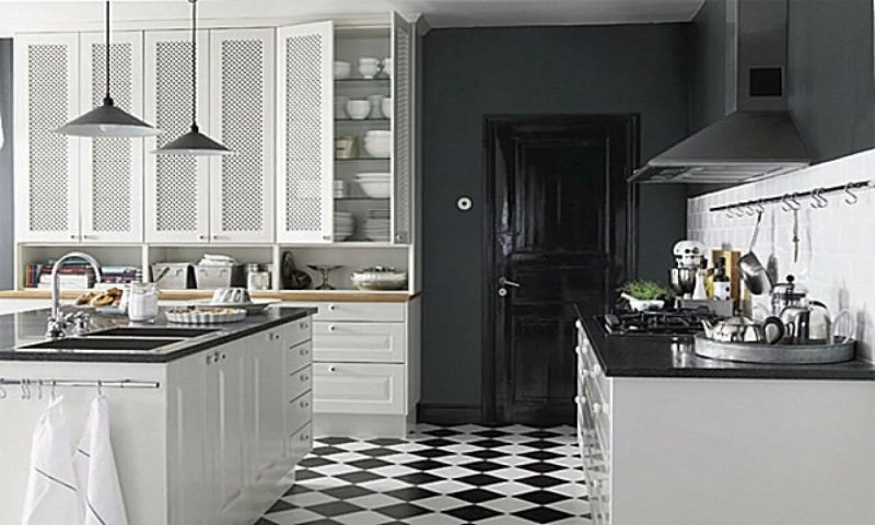 Black white kitchen