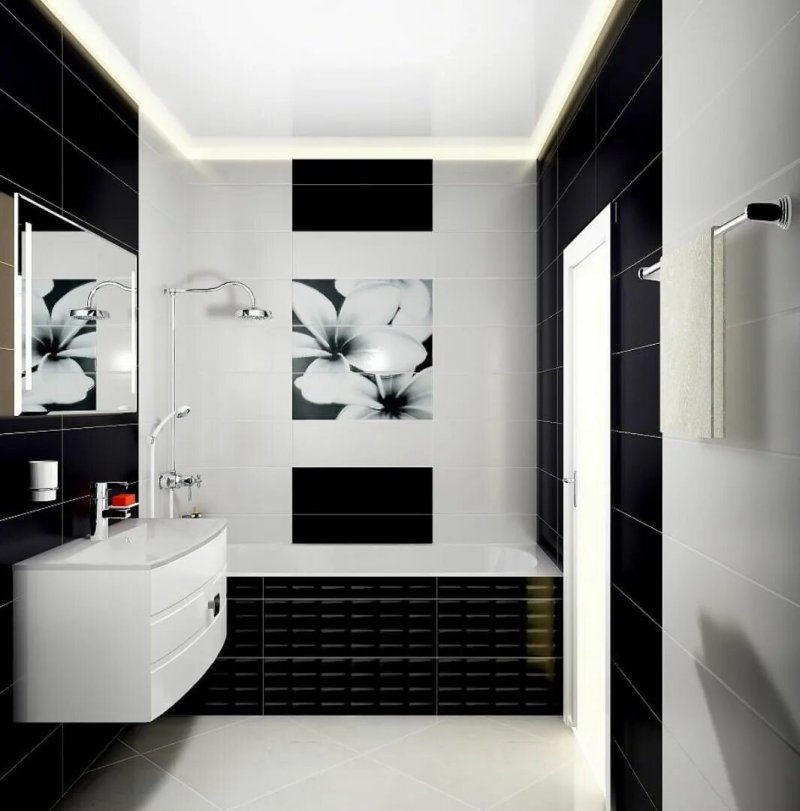 Black white bathroom