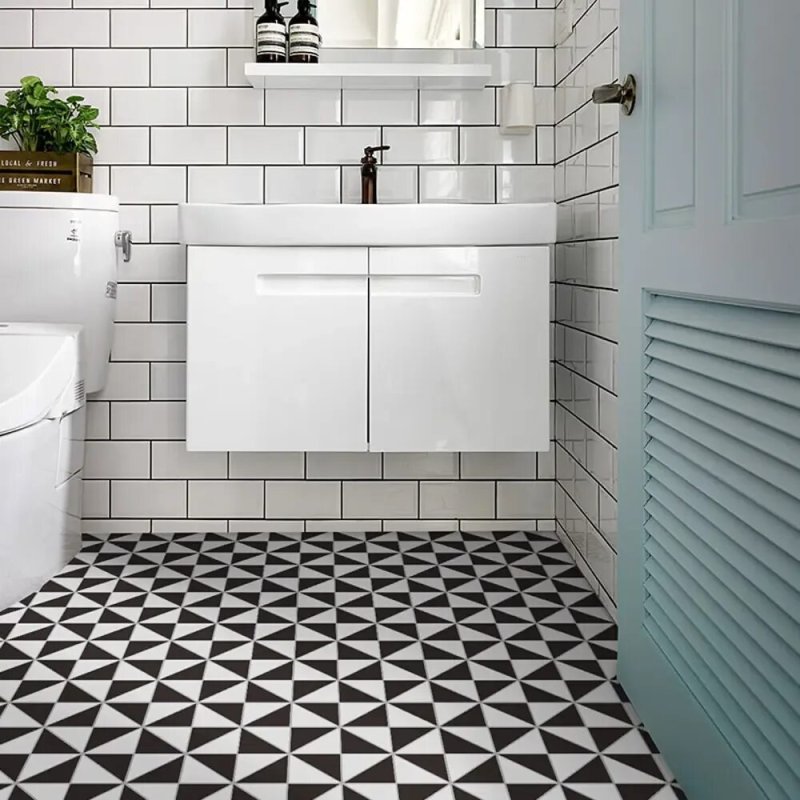 Black white tiles