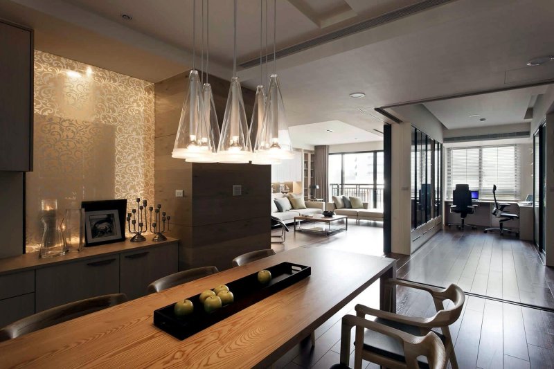 The interior of a modern apartment