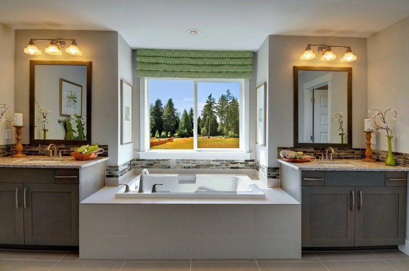 Bathroom design with window