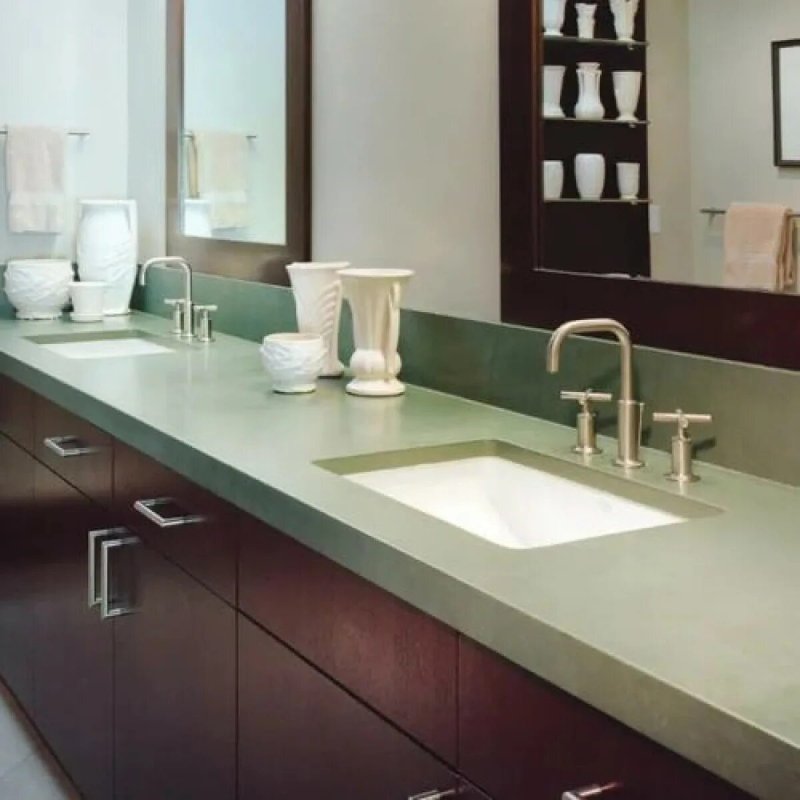 A countertop with a sink