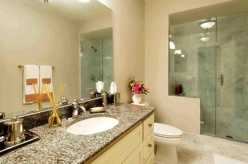 Bathroom interiors with a bathroom