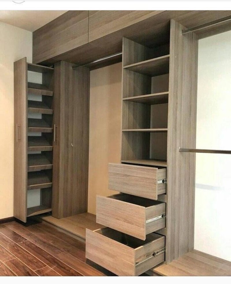 A cabinet in the hallway