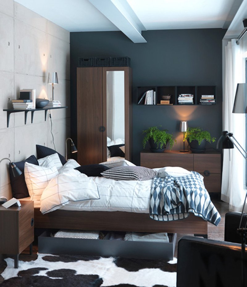 Ikea interior bedrooms dark