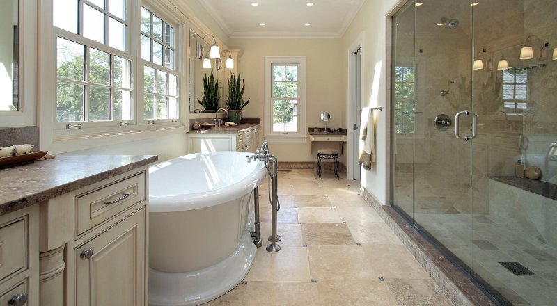 Bathroom design in a private house