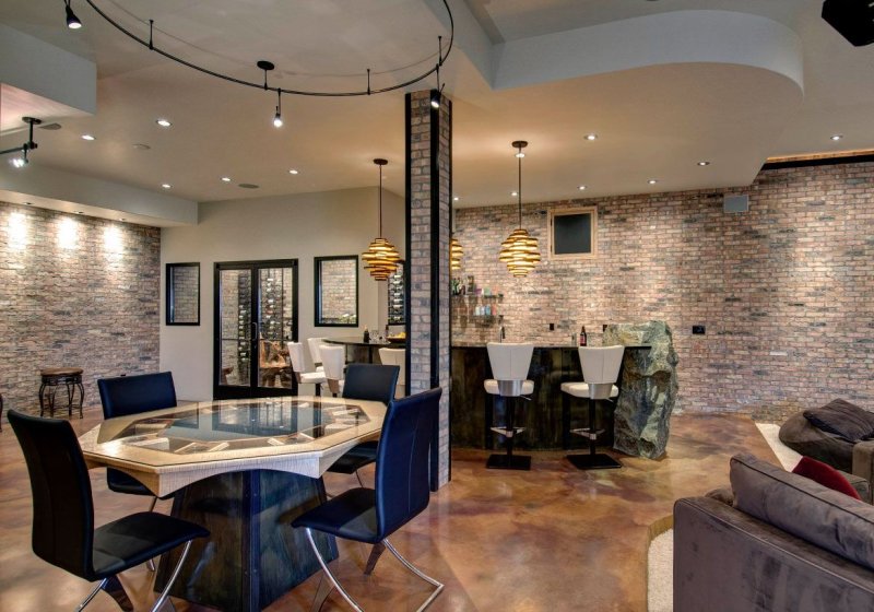 Kitchen living room in loft style