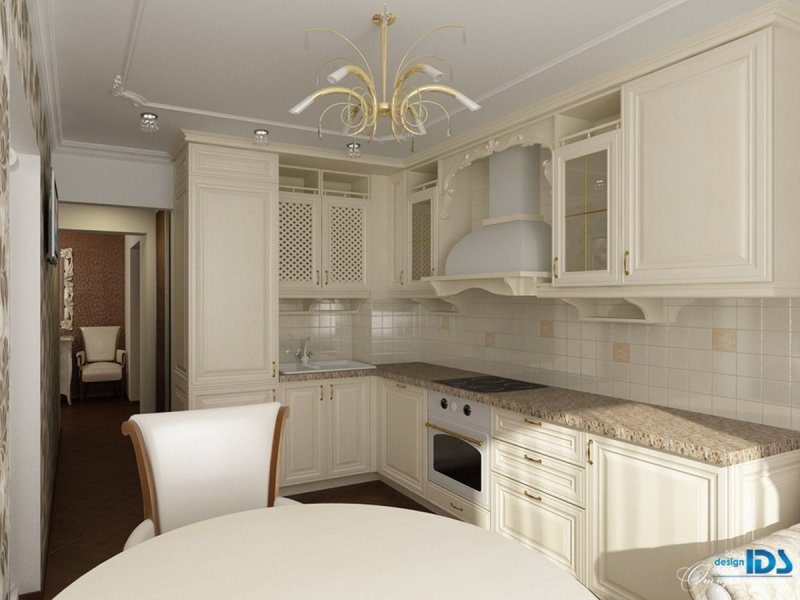 Kitchen 7kv m in the neoclassic panel house