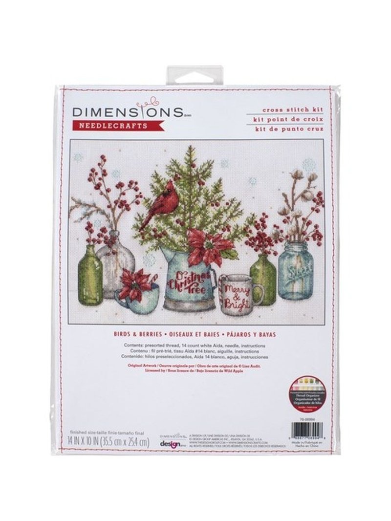 Set for embroidery "Dimensions" 70-08994 "Birds and berries"