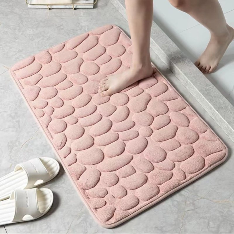 Bath mat is soft