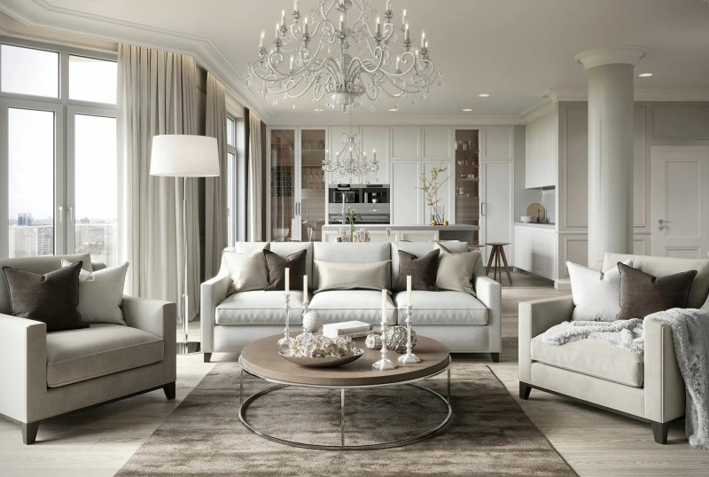 Stylish interior of the living room