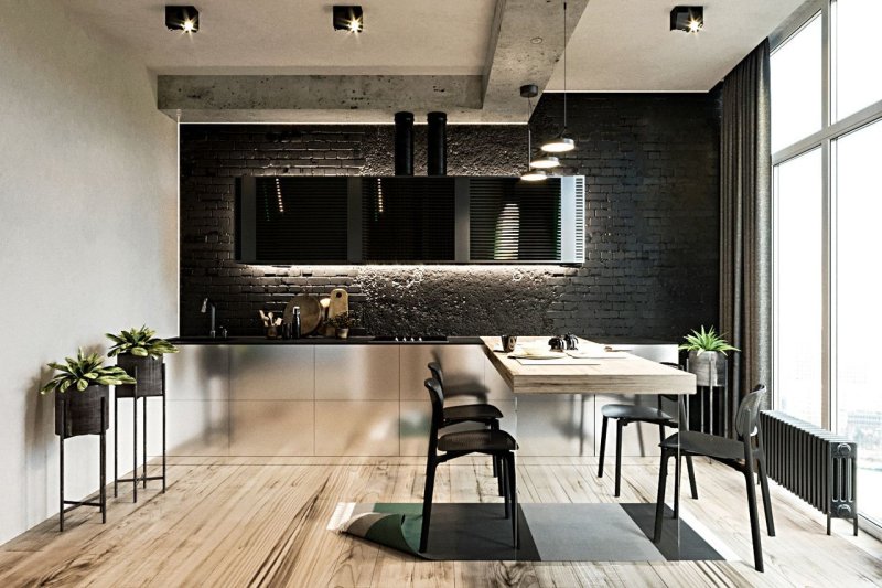 Loft and high -tech kitchen