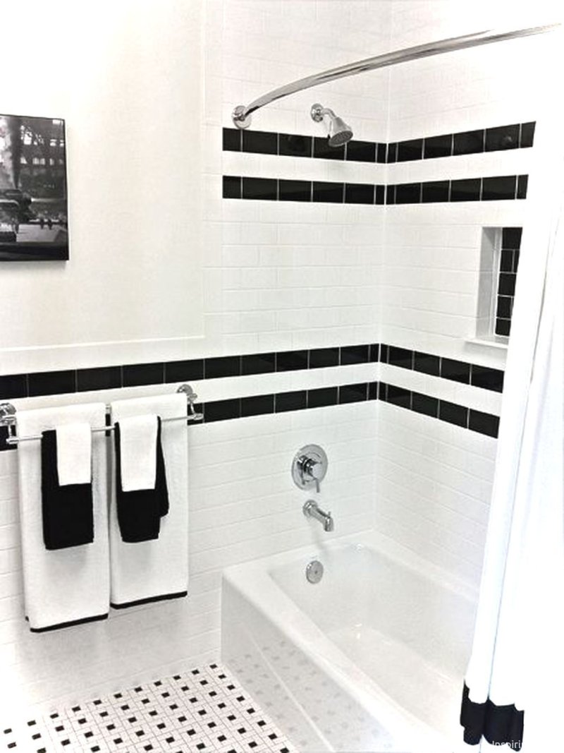 Black white bathroom