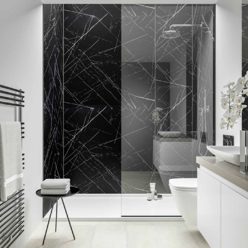 Black marble tile