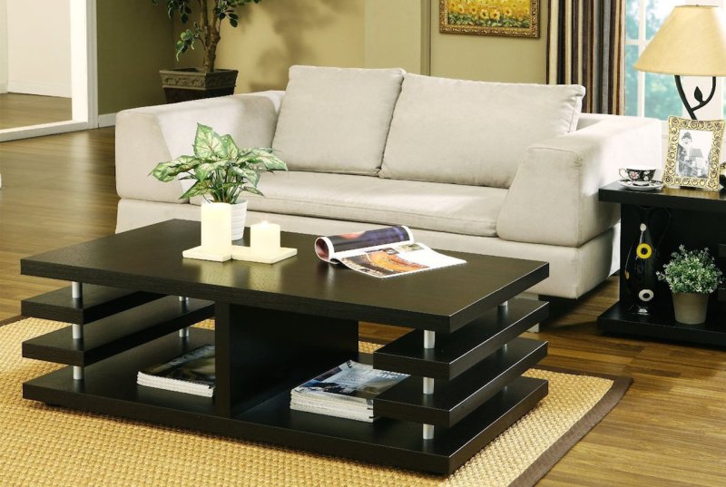 Coffee table in the interior