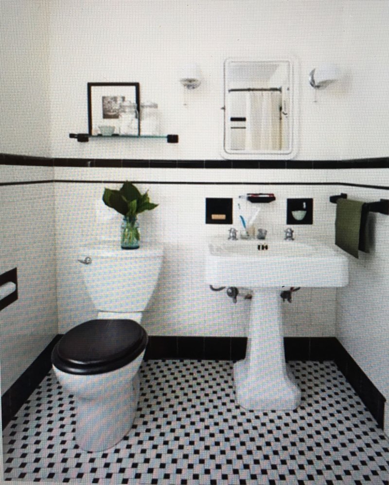 Black white bathroom