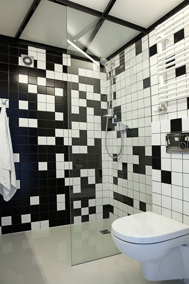 Black white tiles