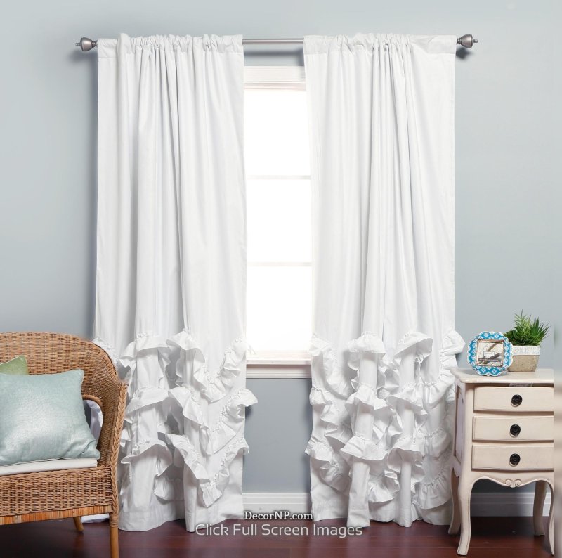 Curtains with a frill