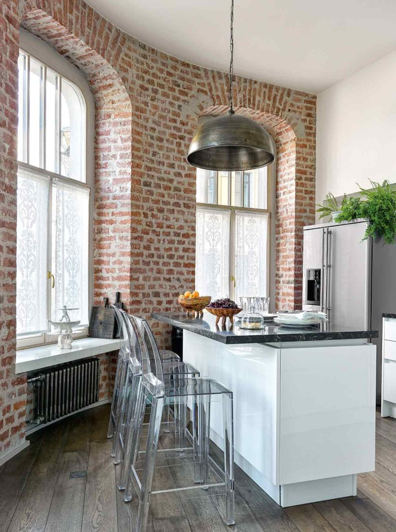 Loft and industrial style in the interior kitchen