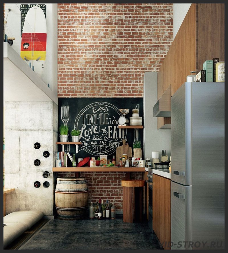 Little kitchen in loft style