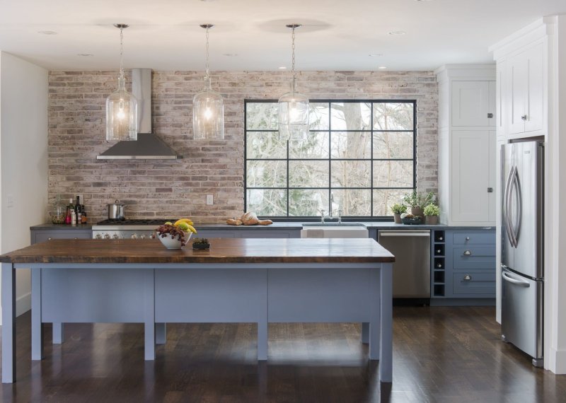 Loft style kitchen interior