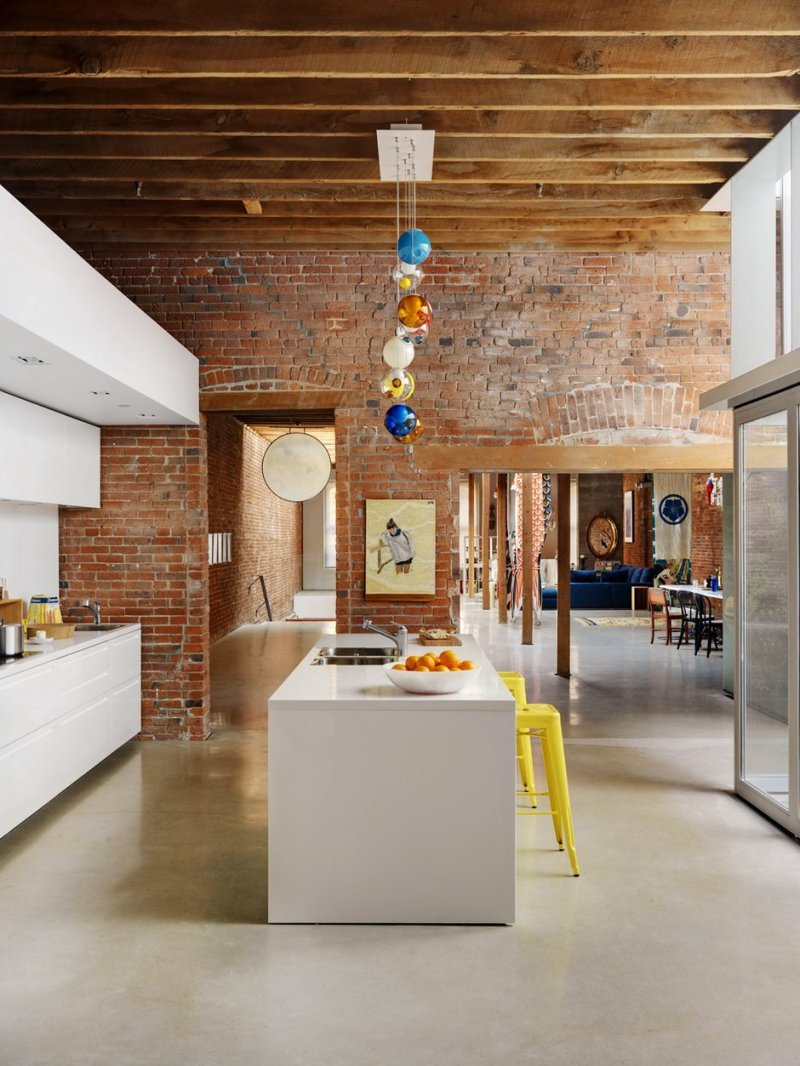 Loft and industrial style in the interior kitchen