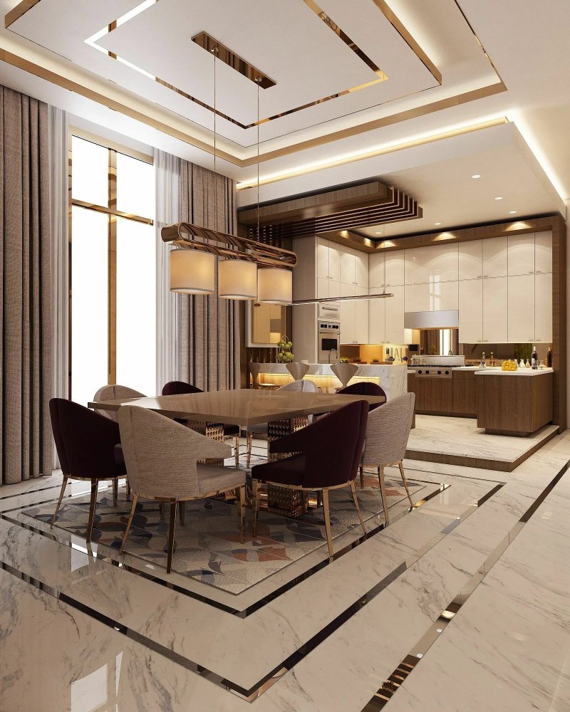 Kitchen living room in modern style 20kv m