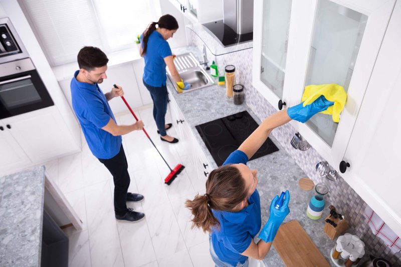 Cleaning in the kitchen