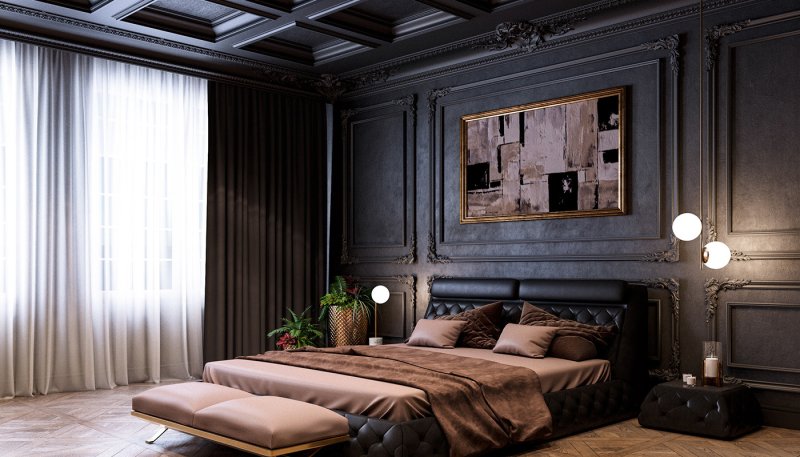 Neoclassic style bedroom+loft