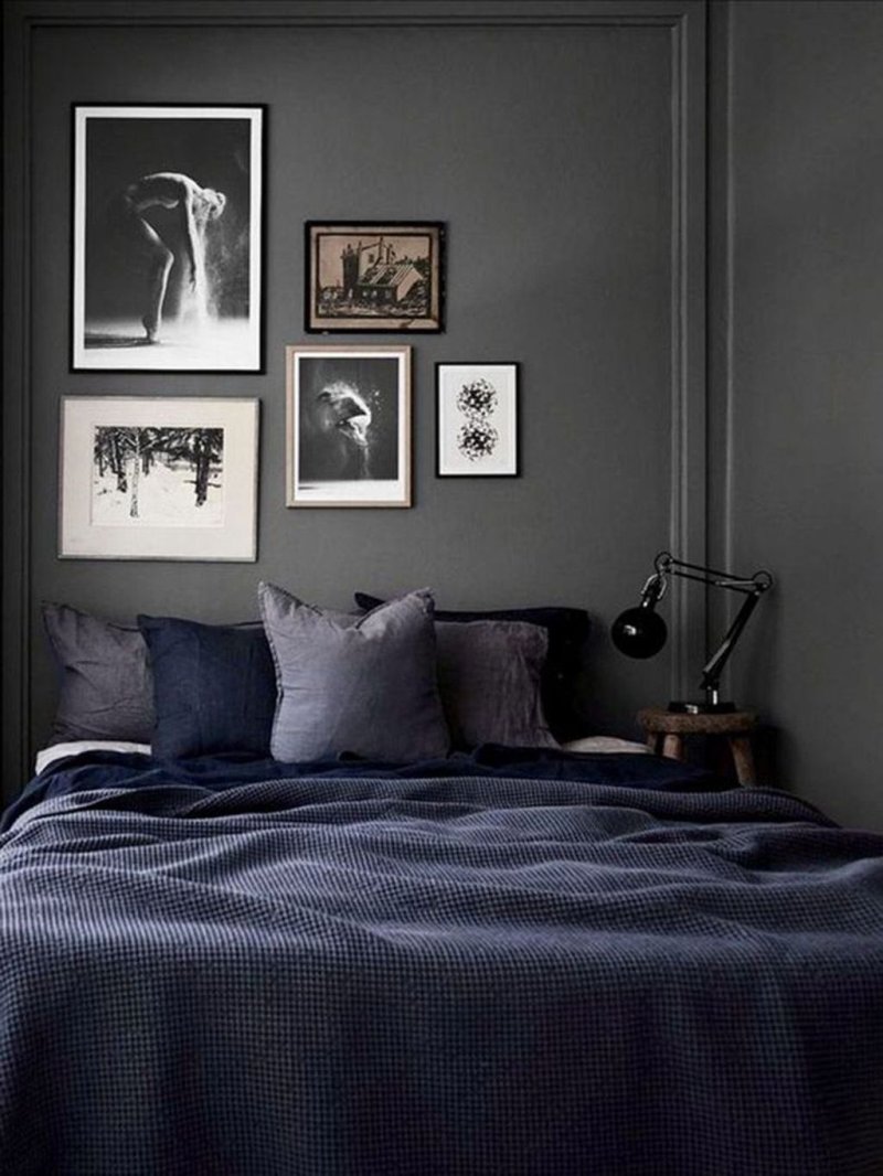 Gray bedroom Scandil