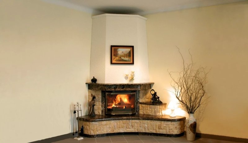 Corner fireplace