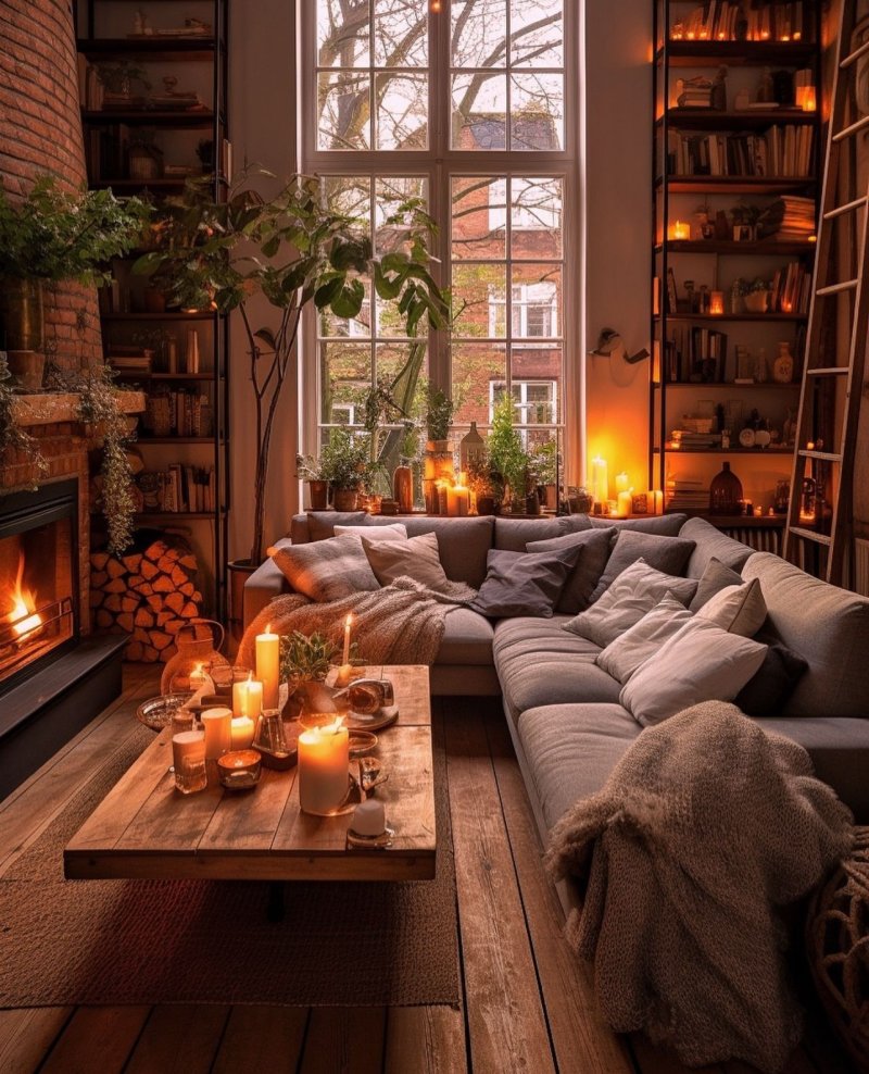 Design of a cozy living room