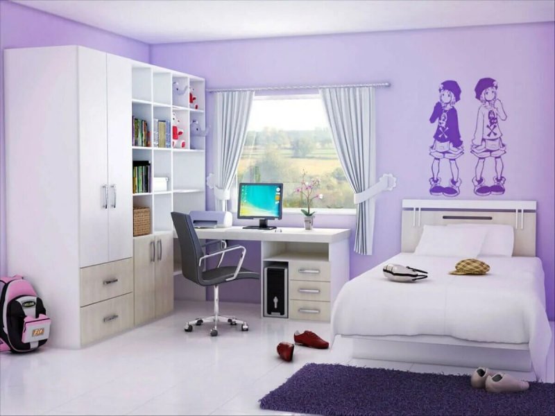 Children's room interior for girls