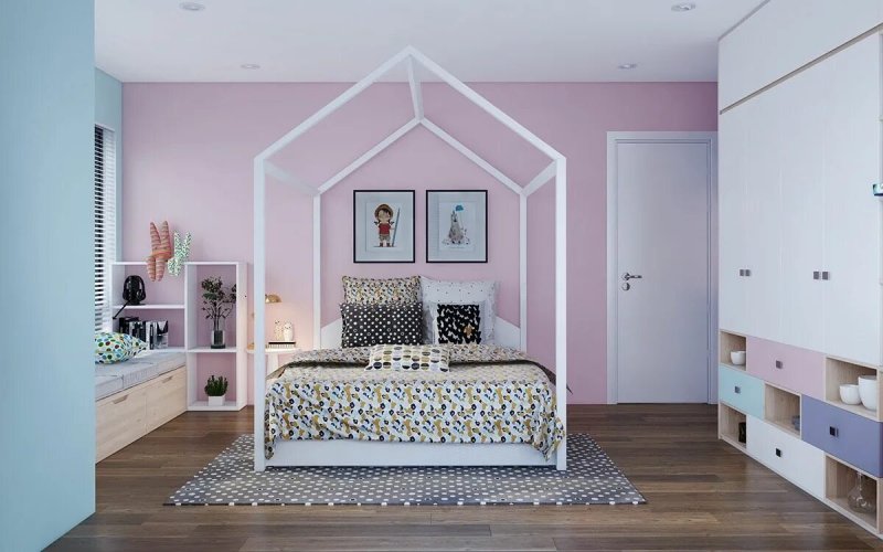 The bedroom is children's design