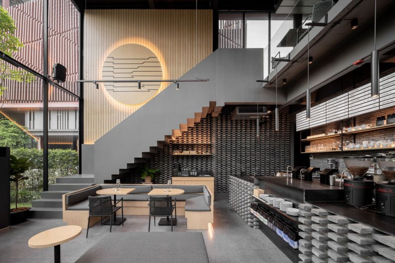 Coffee shop design in a modern style