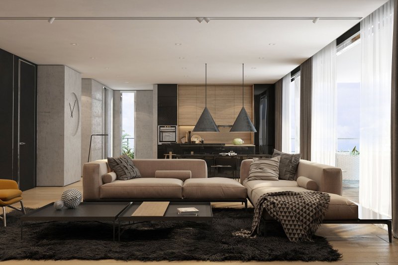 The interior of apartments in a modern style