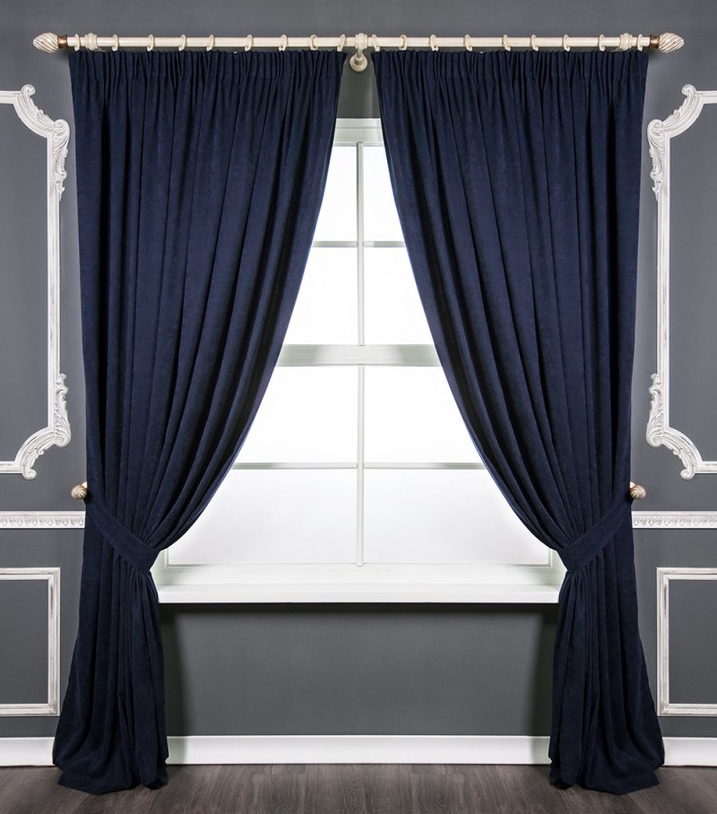 Blue curtains