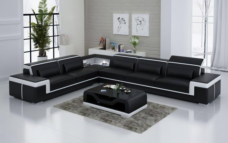 Leather sofas for the living room